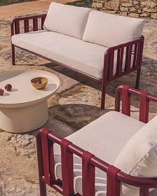 Комплект уличной мебели Omala из бордового алюминия и веревки