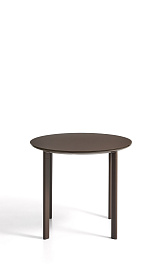 Уличный стол Erice из алюминия и закаленного стекла коричневого цвета, 120 см