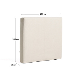 Изголовье Blok цвета экрю со съемным чехлом для кровати шириной до 90 см