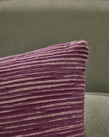 Чехол для подушки из жаккардовой ткани в фиолетовую полоску 45 x 45 см