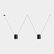 Подвесной светильник Attic Double Rectangular Shape черный