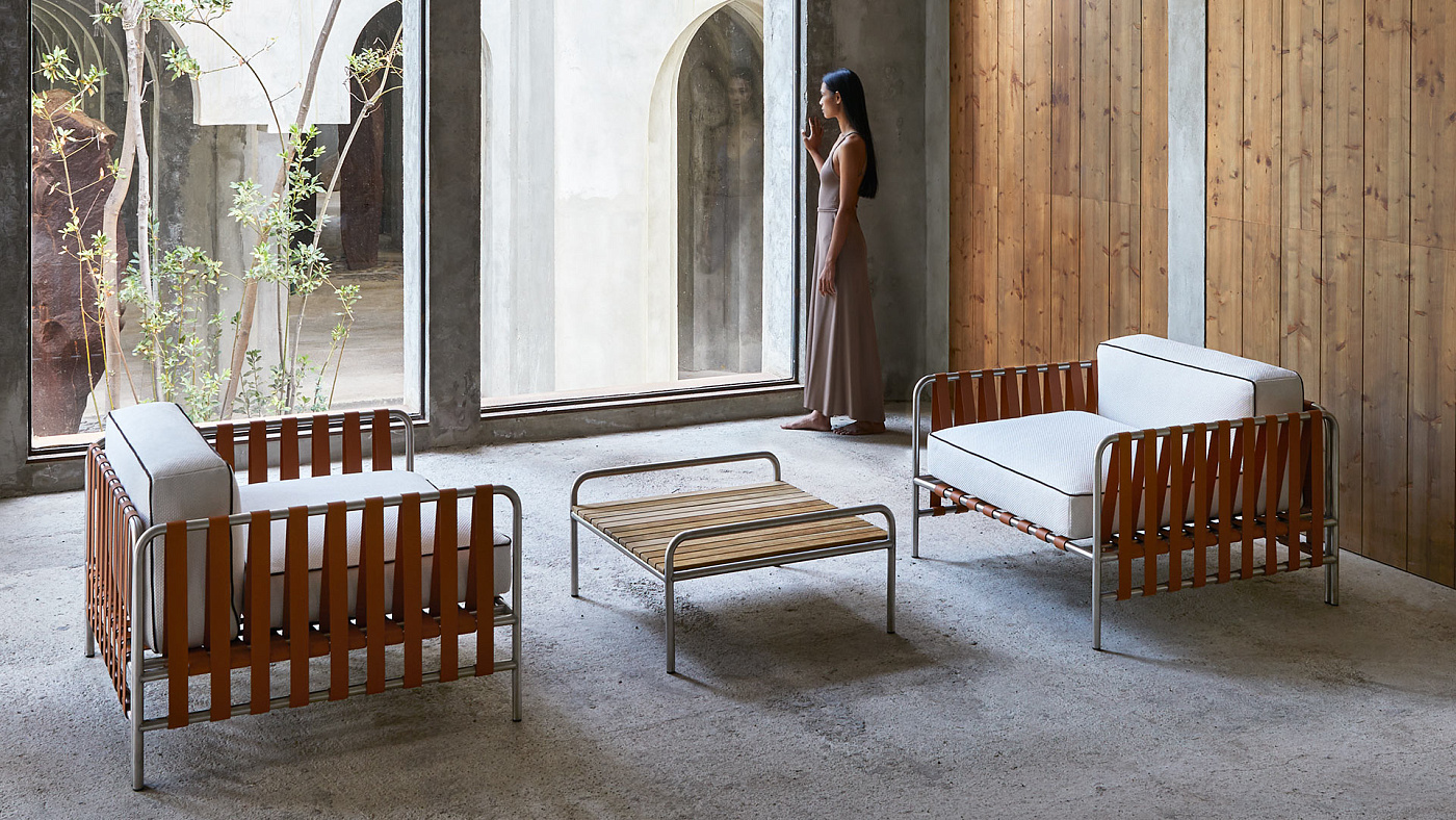 Журнальный столик Onsen 76 с деревянной столешницей