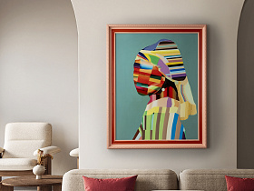 Joven con perla POP Картина 84X104