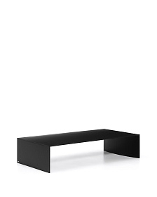 Черный лакированный журнальный столик Litto из МДФ, 140 x 70 см