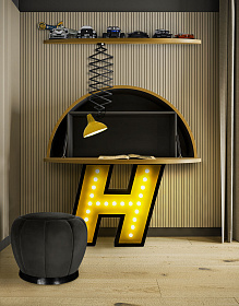 Напольный светильник LETTER H GRAPHIC