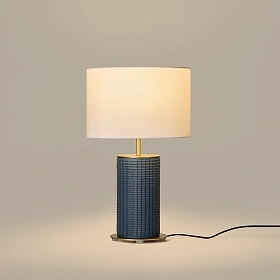 Настольная лампа Dab белый металл с абажуром 801011/35