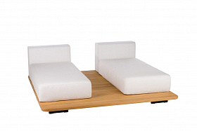 Шезлонг с двумя сиденьями Pal на деревянной базе 7709506
