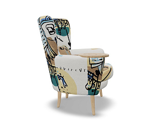 Кресло со столиком Christie, Natural Wood, ткань 1992 S.6