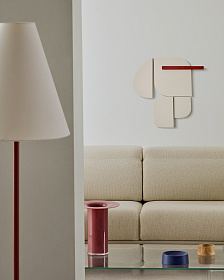 Настенная панель Danei бело-красная 50 x 30 см