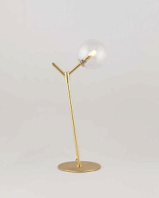 Настольная лампа Atom латунь/опаловый плафон