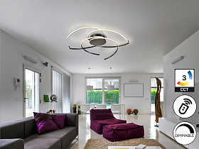 Cadence Большой потолочный светильник черный