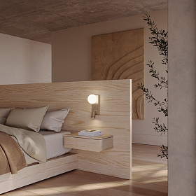 Бра Tea A1337/2 золотой металл/белый мрамор