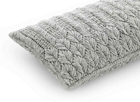 Подушка декоративная Chaddar серая 60x35