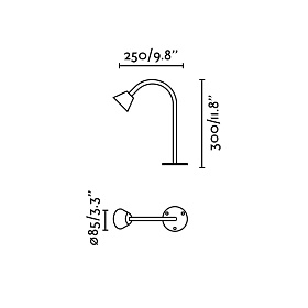 LILY 300 Уличный маяк черный LED 3W 2700K 24V