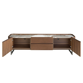 Тумба под ТВ 3250/437-F из ореха со столешницей из керамики