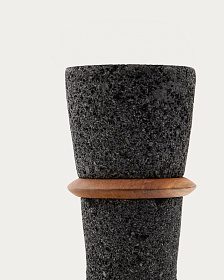 Naro Ваза из камня с кольцевыми деталями 30 см