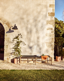 Набор из двух кашпо Karlina с поддоном терракотовых 33 см / 27 см