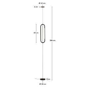 Потолочный светильник Bow из черного алюминия, Ø 16 см