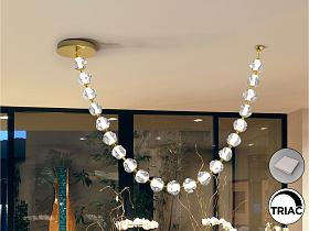 Люстра Zaria II 21L- золотой/жемчужный DIM