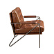 Кресло 5166 из коньячно-коричневой кожи