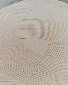 Ковер Domm из шерсти бежевого цвета Ø 200 см