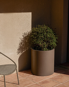 Кашпо Aiguablava из коричневого цемента, диаметр 52 см