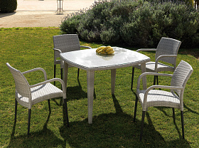 Уличный обеденный стол 100*100 Monaco