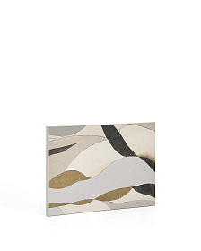 Абстрактный холст Marvilo серо-горчичного цвета 60 x 90 см