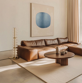 Торшер Vitree золотой металл/ прозрачный плафон