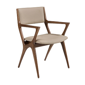 Стул с подлокотниками 4199 из экокожи цвета норки