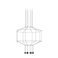 Подвесной светильник Wireflow восьмиугольный 0300