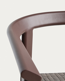 Уличный полубарный стул Erice из алюминия и веревки коричневого цвета, 75 см