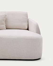 Laira 3-местный диван-кровать из шенилла с шезлонгом справа цвет экрю 246 см