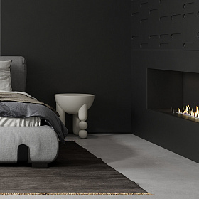 Приставной столик WABI SABI D45 см бело-кремовый лак