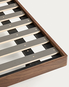 Основание кровати Norlen из орехового шпона с темной отделкой для матраса размером 160 x 200 см