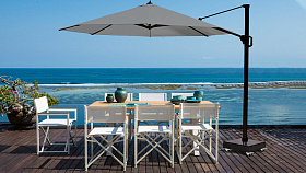 Зонт VOYAGER T1 300x200 антрацитовый/ антрацитовый с основанием 6088 и чехлом для хранения 7970