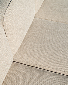 Уличный 3-х местный диван Elunda из тикового дерева и бежевой веревки