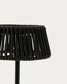 Уличная настольная лампа Aldet на солнечной батарее с зеленым шнуром