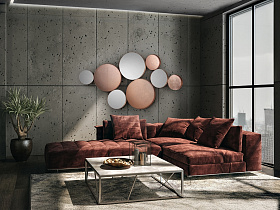 Malmo Зеркало с покрытием розовое золото 165X90