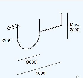 Подвес Tubs Modular Pendant Lineal Single with Arch 00-A064-05-M1