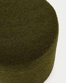 Пуф Kaeli со съемным чехлом из зеленого букле Ø 43 см