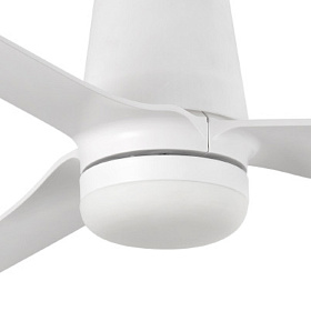 Потолочный вентилятор PUNT TUB M Ш1300MM белый 3 P белый LED 18W