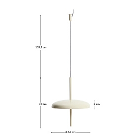 Портативный потолочный светильник Porte из светло-серого алюминия Ø 16 см