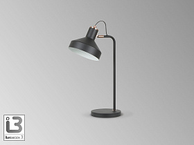 Irias Настольная лампа 1L черный-медный