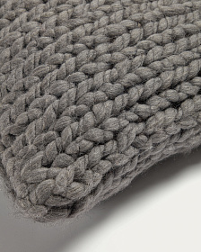 Adonia Чехол на подушку из серой шерсти 45 x 45 см