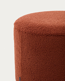 Kaeli Пуф для ног со съемным чехлом из терракотового букле Ø 60