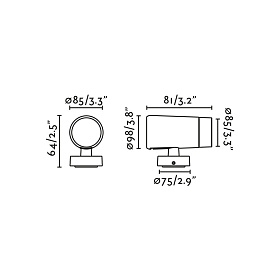 PUK 85 Черный проектор LED 25W 2700K 50°
