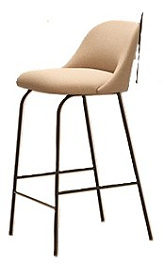 Барный стул Aleta Counter Stool Base низкая спинка с мягкой обивкой