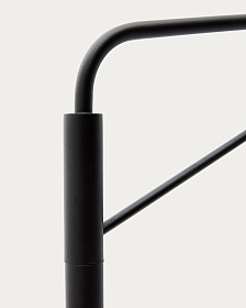 Торшер Eilo из черной стали с плафоном из матового стекла