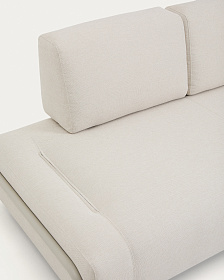 2-местный модуль дивана Compo из шенилла цвета экрю с бежевым каркасом, 200 см